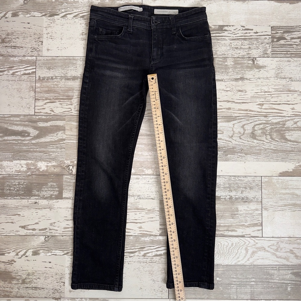 Pilcro & The Letterpress Slim Straight Jeans Black Gray Wash Women’s Size 25 - Picture 4 of 12